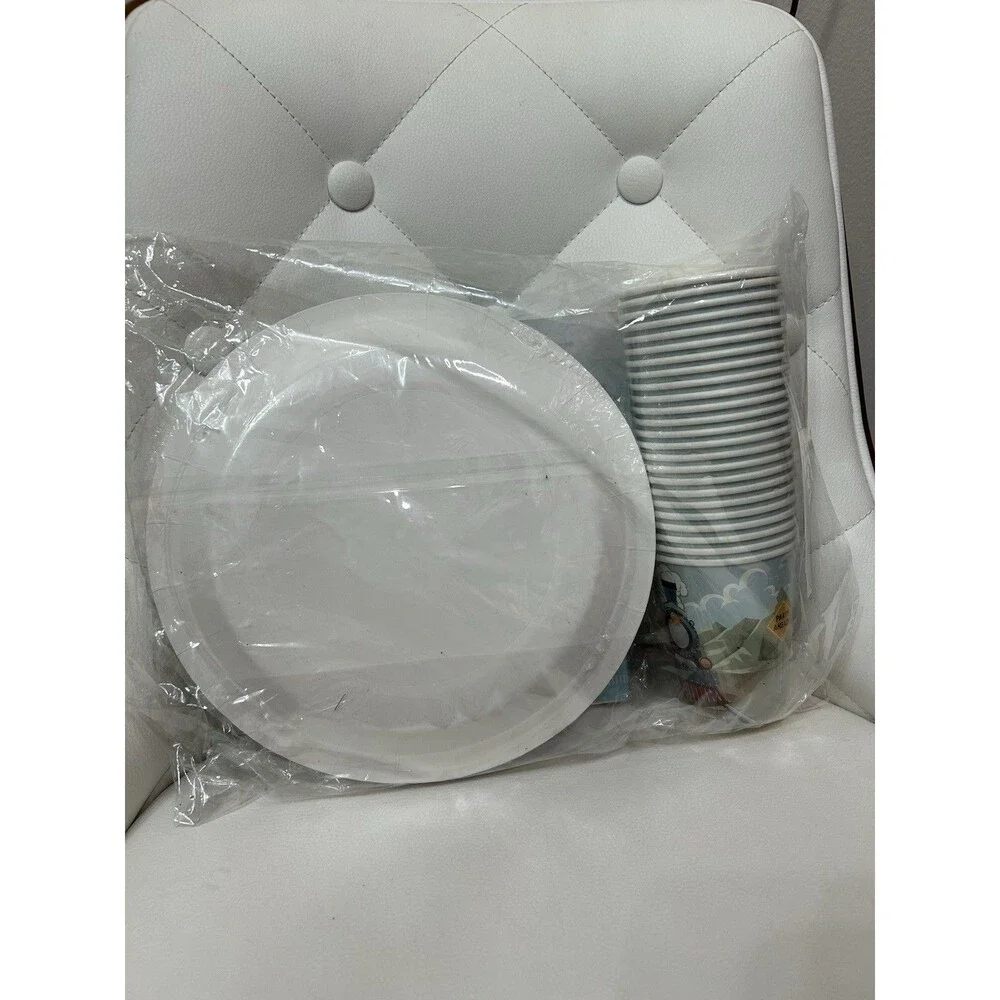Hudson Train Party Supply Kit for 24 Guests w/ Plates, Cups & Napkins